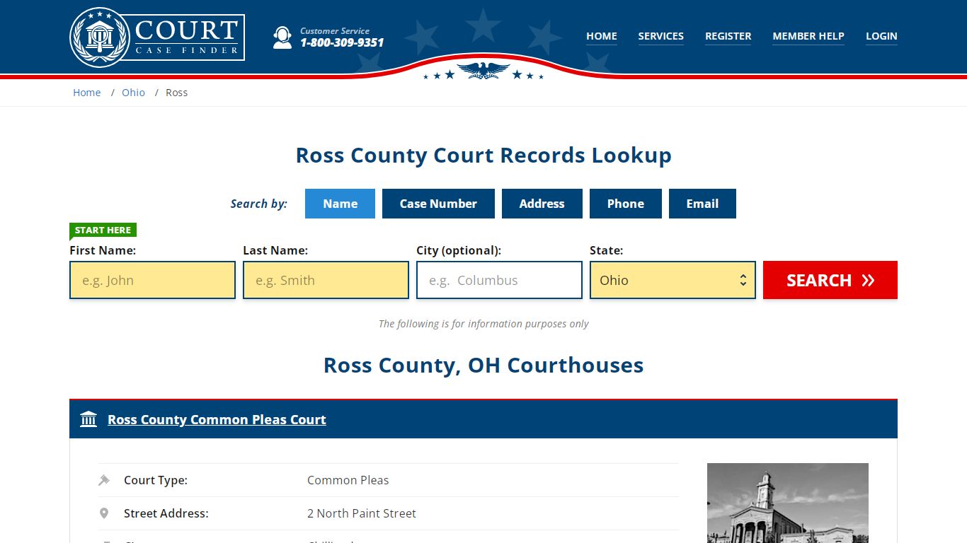 Ross County Court Records | OH Case Lookup - CourtCaseFinder.com